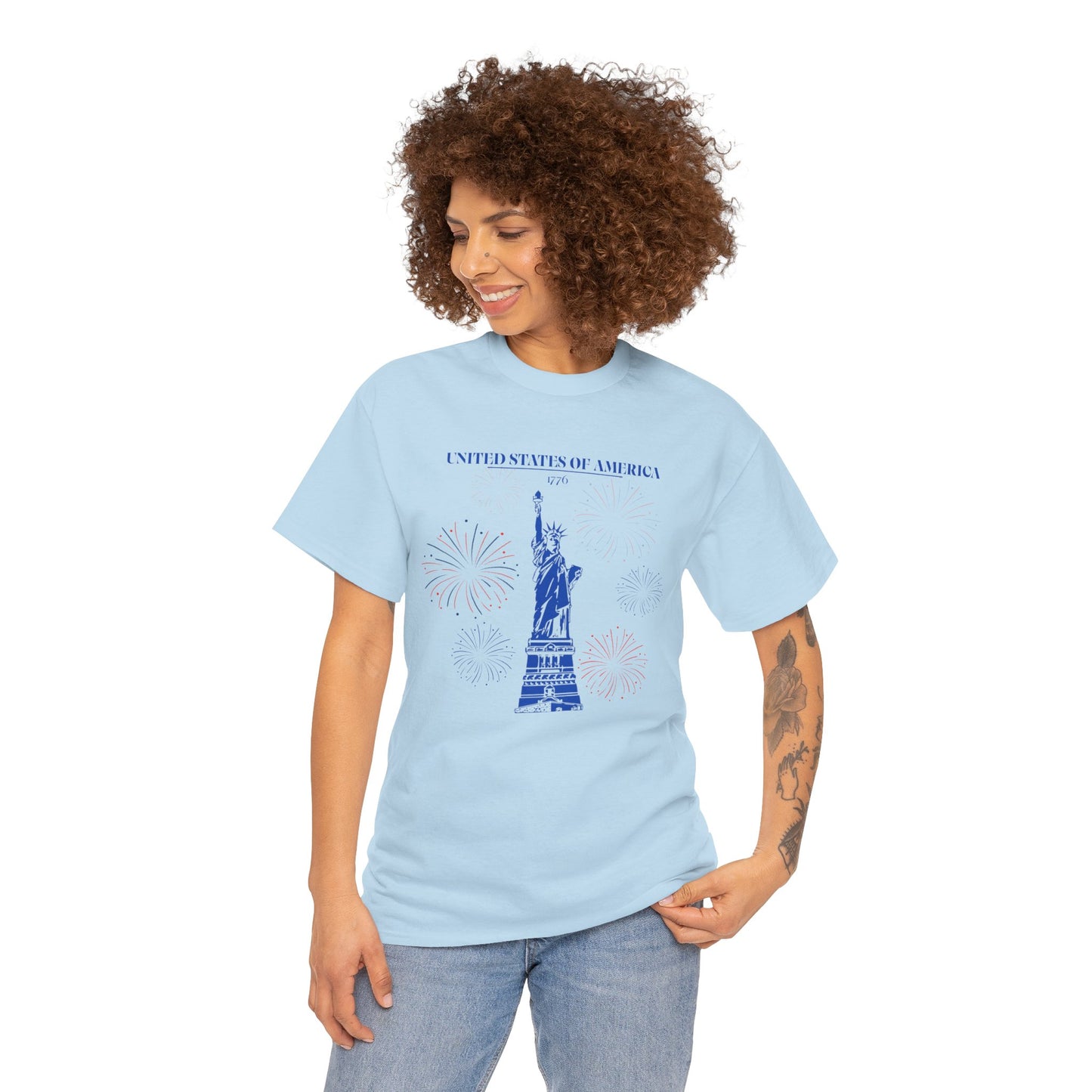 Unisex Statue of Liberty Cotton T-Shirt