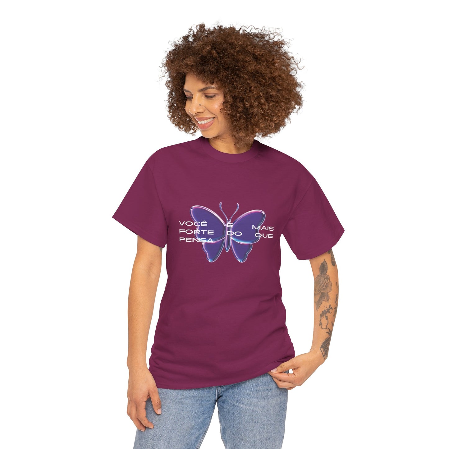 Stronger Than You Think, Motivational Phrase Cotton T-shirt