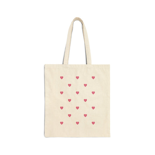 Pink Heart Pattern Valentine Gift Tote