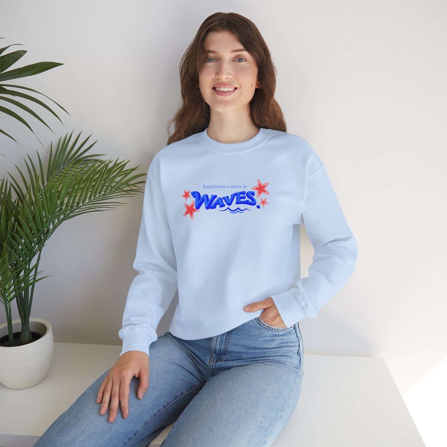 Sudadera informal con diseño de ondas relajantes