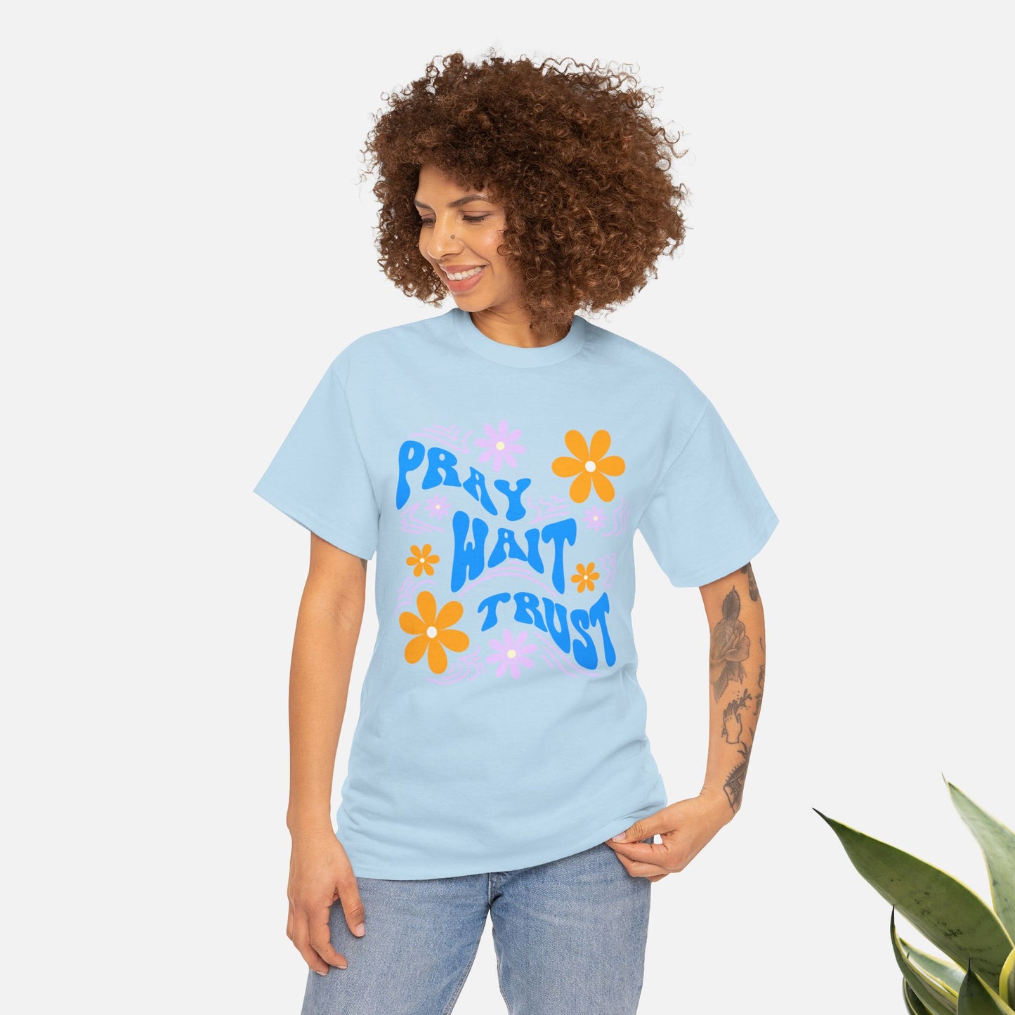 Pray, Wait, Trust Cotton T-Shirt