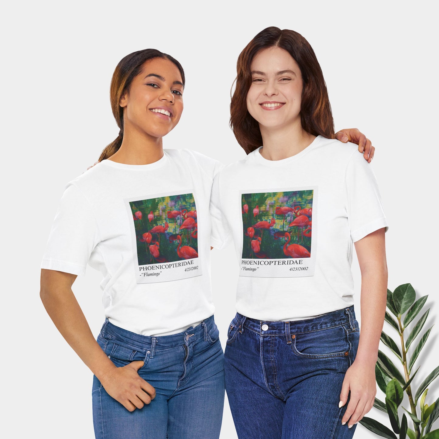 Flamingo Art Tee - Unisex Short Sleeve Cotton Shirt