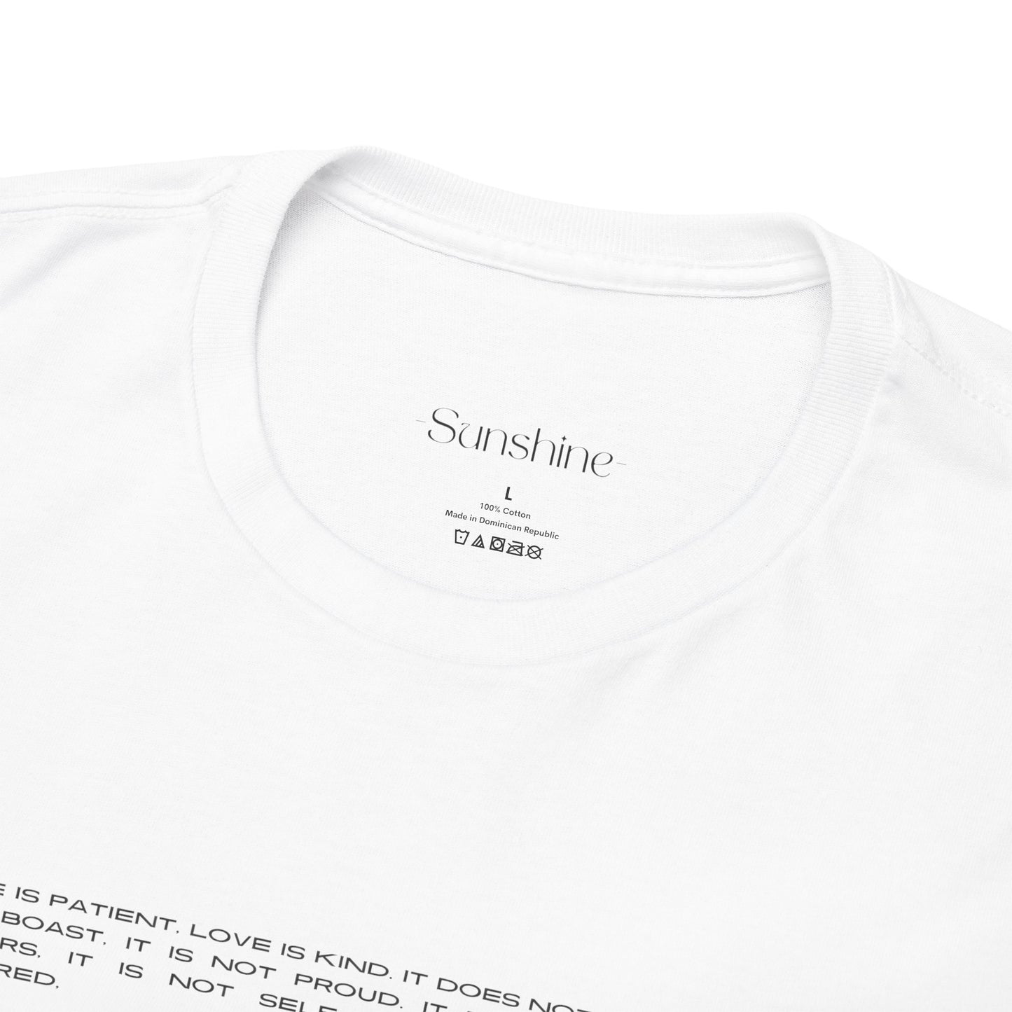 "Love is Patient, Love is Kind" Inspirational Unisex Cotton Shirt