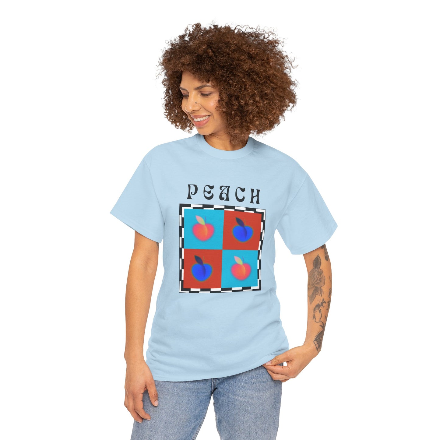 Peach Chess T-shirt, Fruits Edition