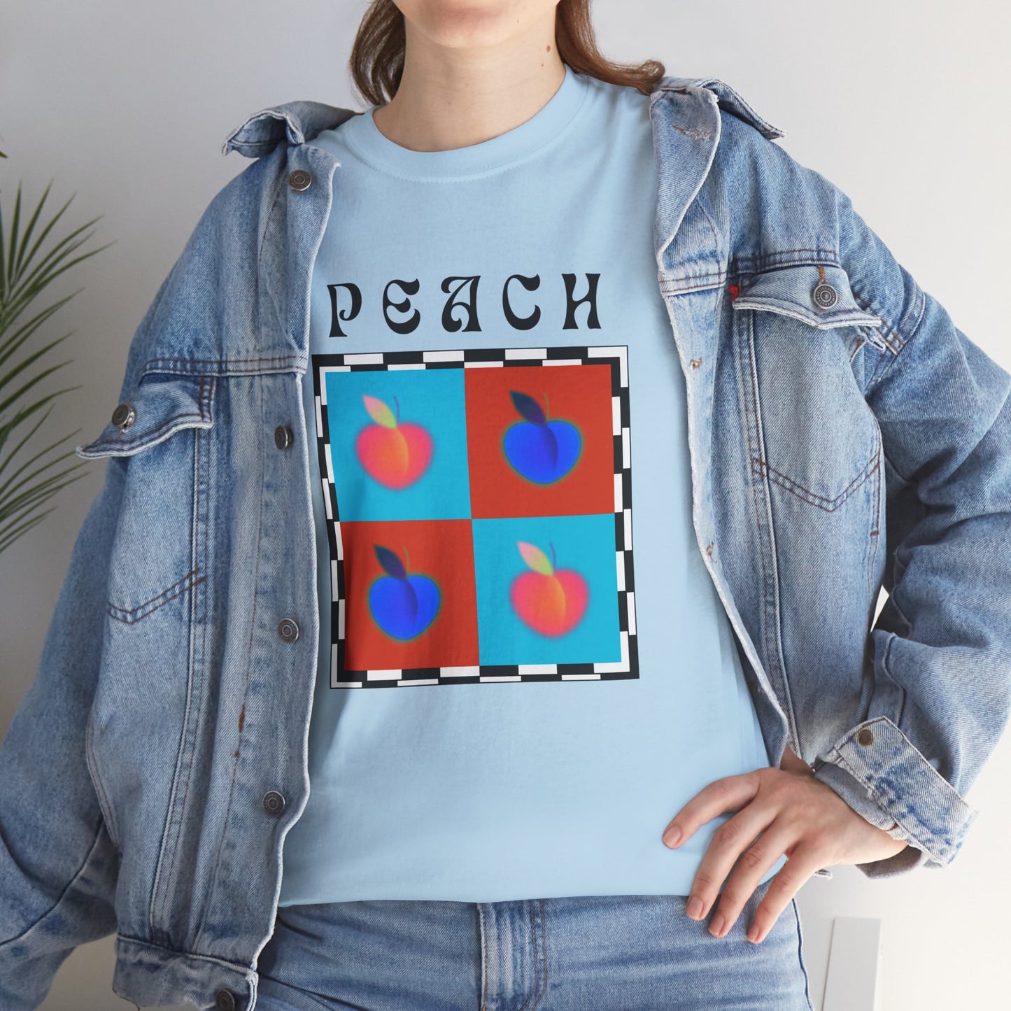 Peach Chess T-shirt, Fruits Edition