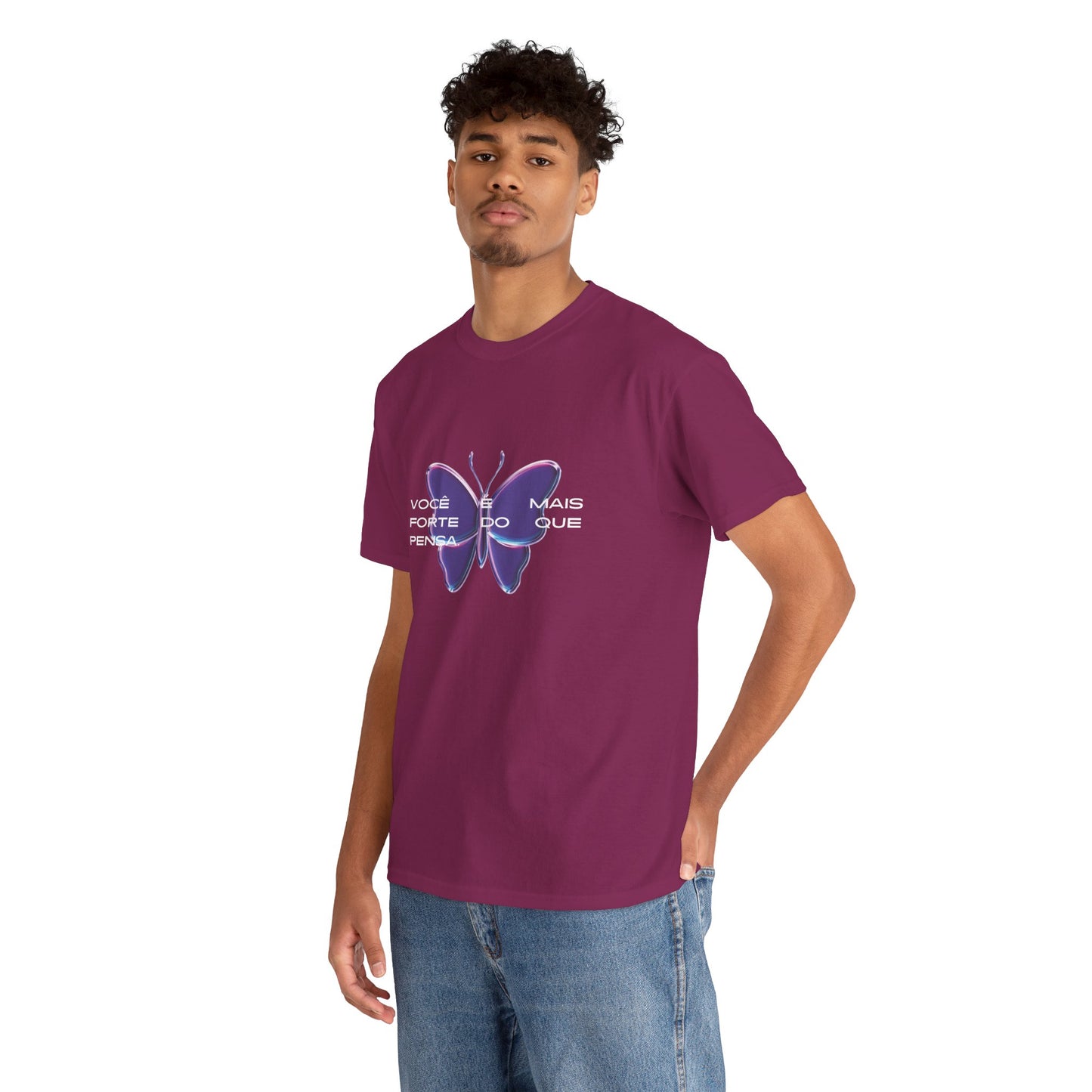 Stronger Than You Think, Motivational Phrase Cotton T-shirt