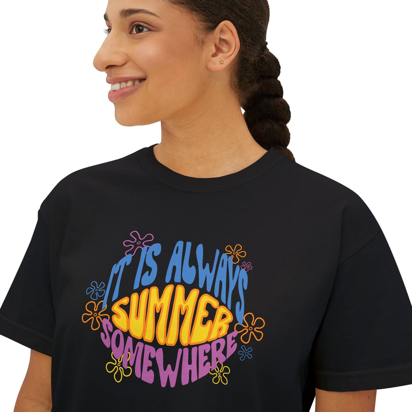 Siempre es verano en algún lugar - Camiseta holgada para mujer
