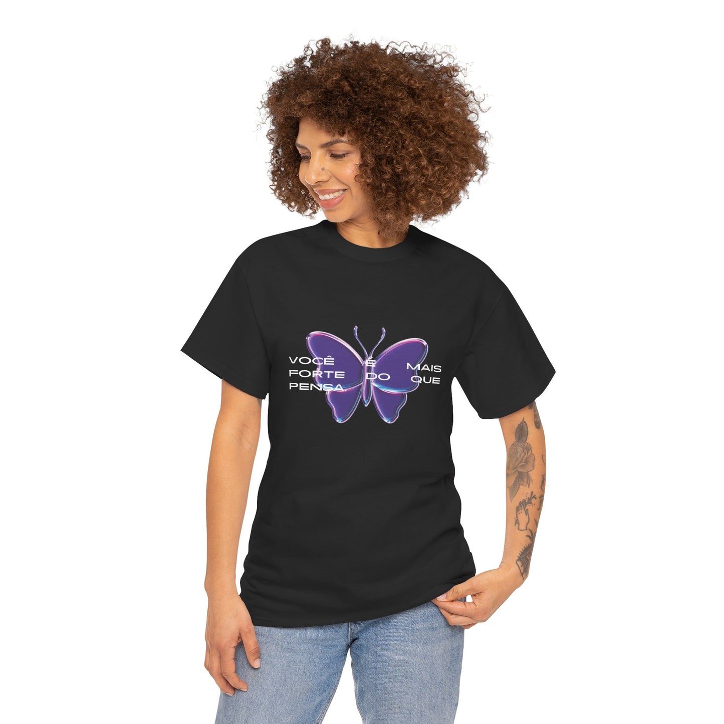 Stronger Than You Think, Motivational Phrase Cotton T-shirt