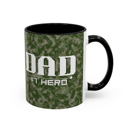 Dad #1 Hero Camo Accent Coffee Mug