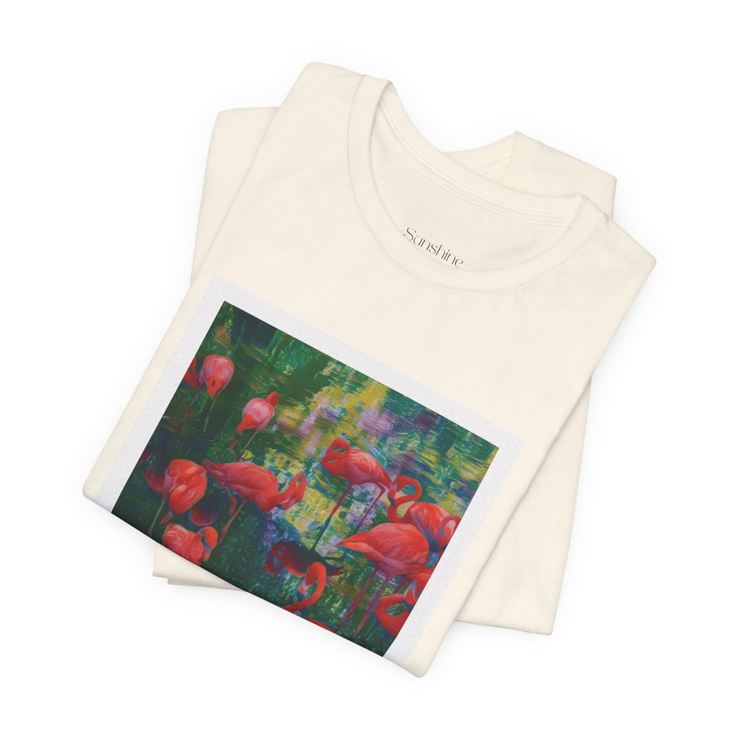 Flamingo Art Tee - Unisex Short Sleeve Cotton Shirt
