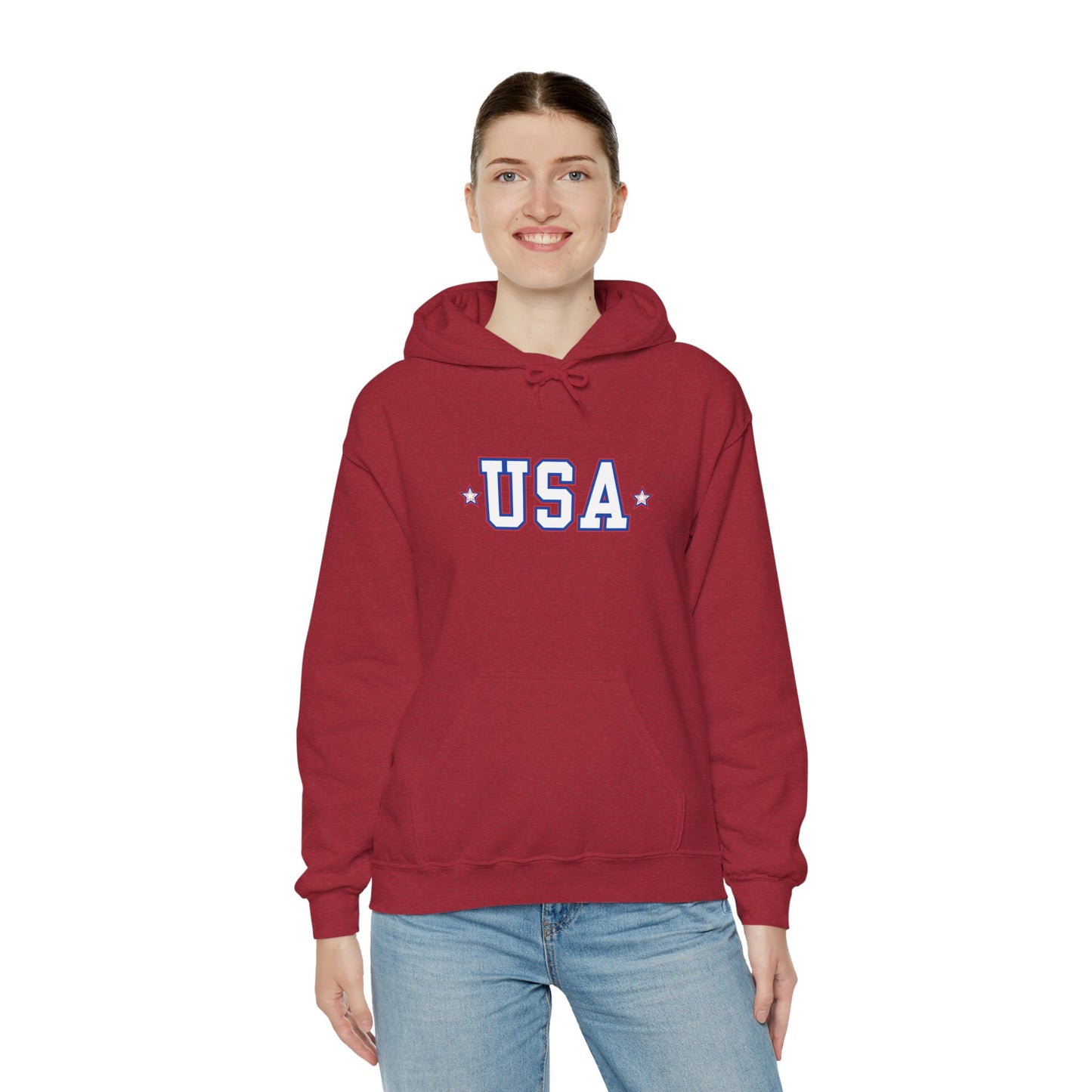 Sudadera con capucha de mezcla pesada y acogedora de EE. UU.