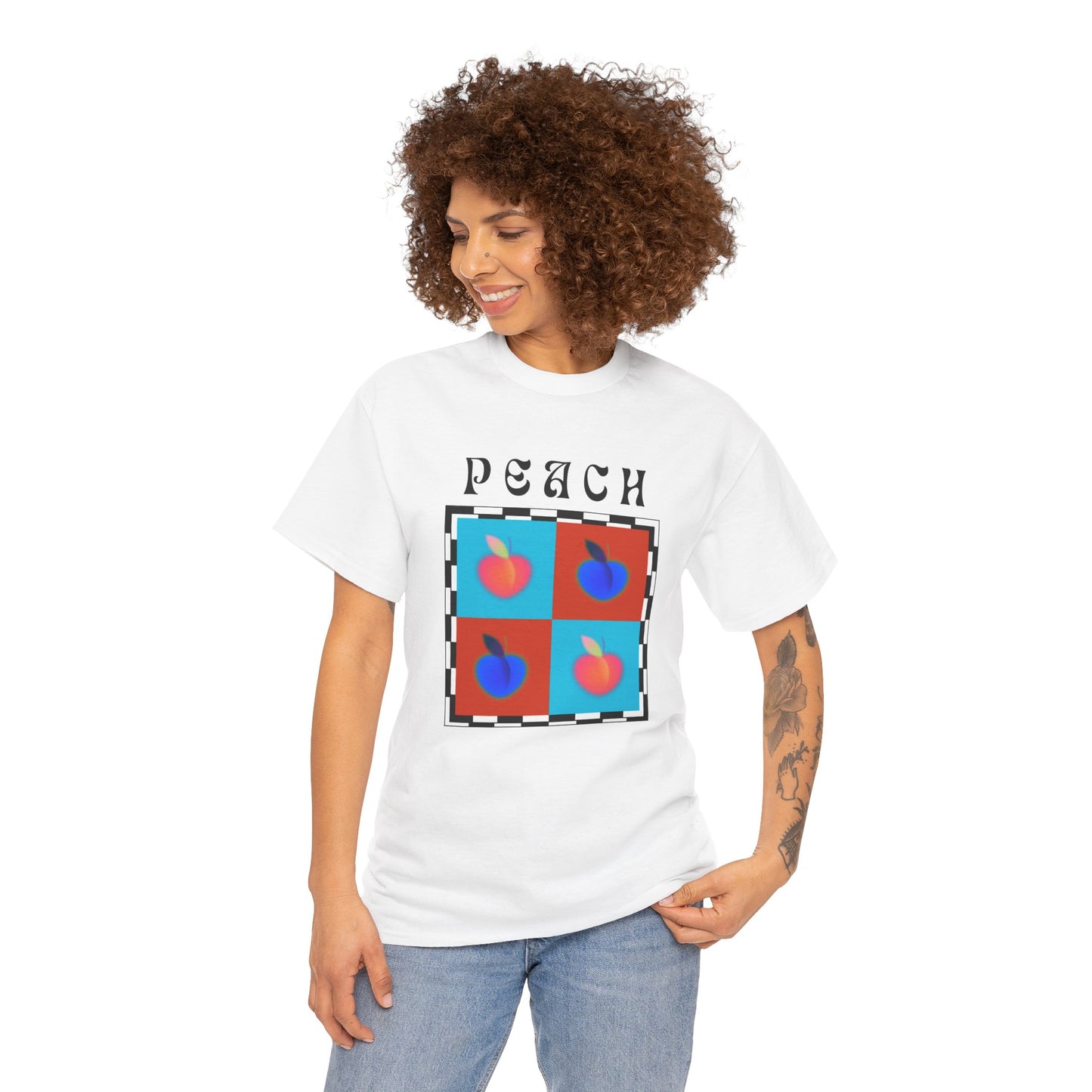 Peach Chess T-shirt, Fruits Edition