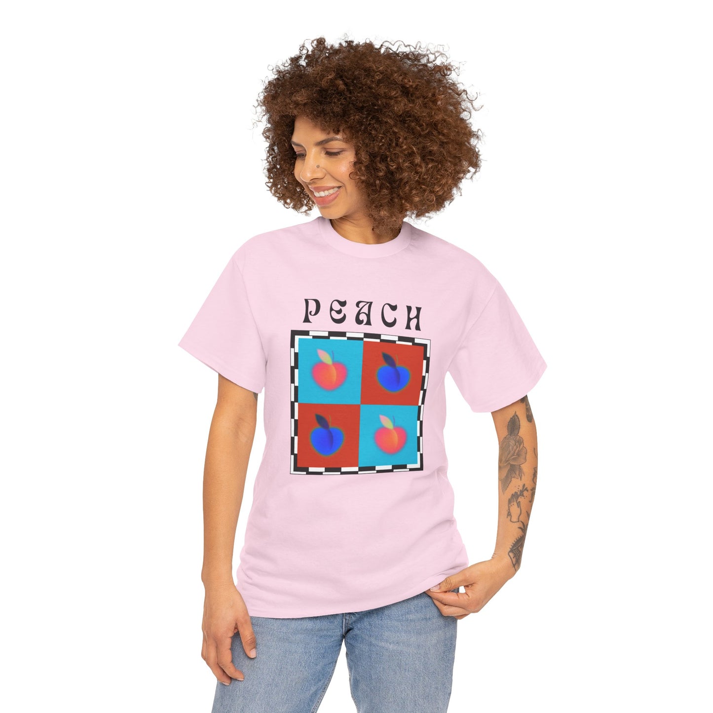 Peach Chess T-shirt, Fruits Edition