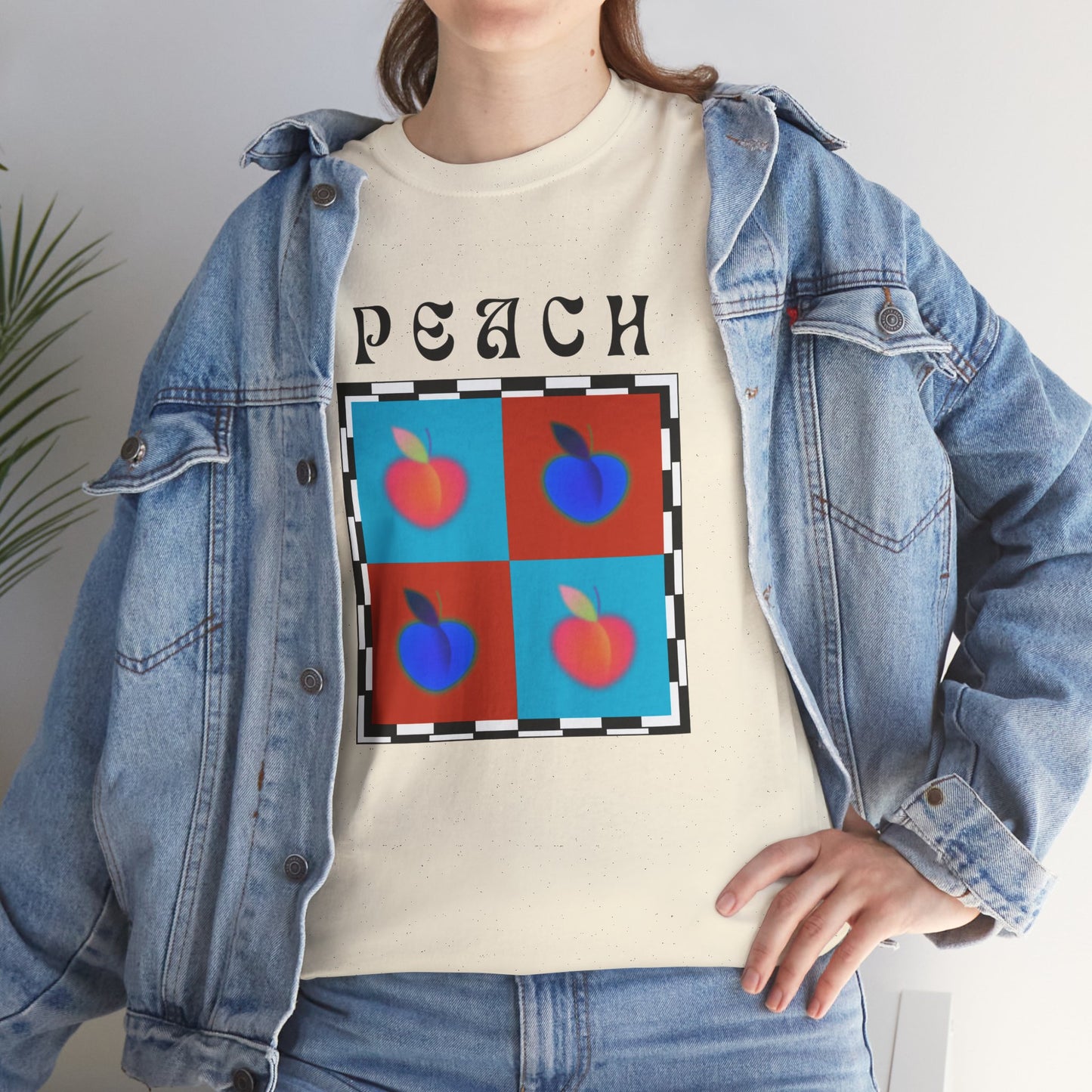 Peach Chess T-shirt, Fruits Edition