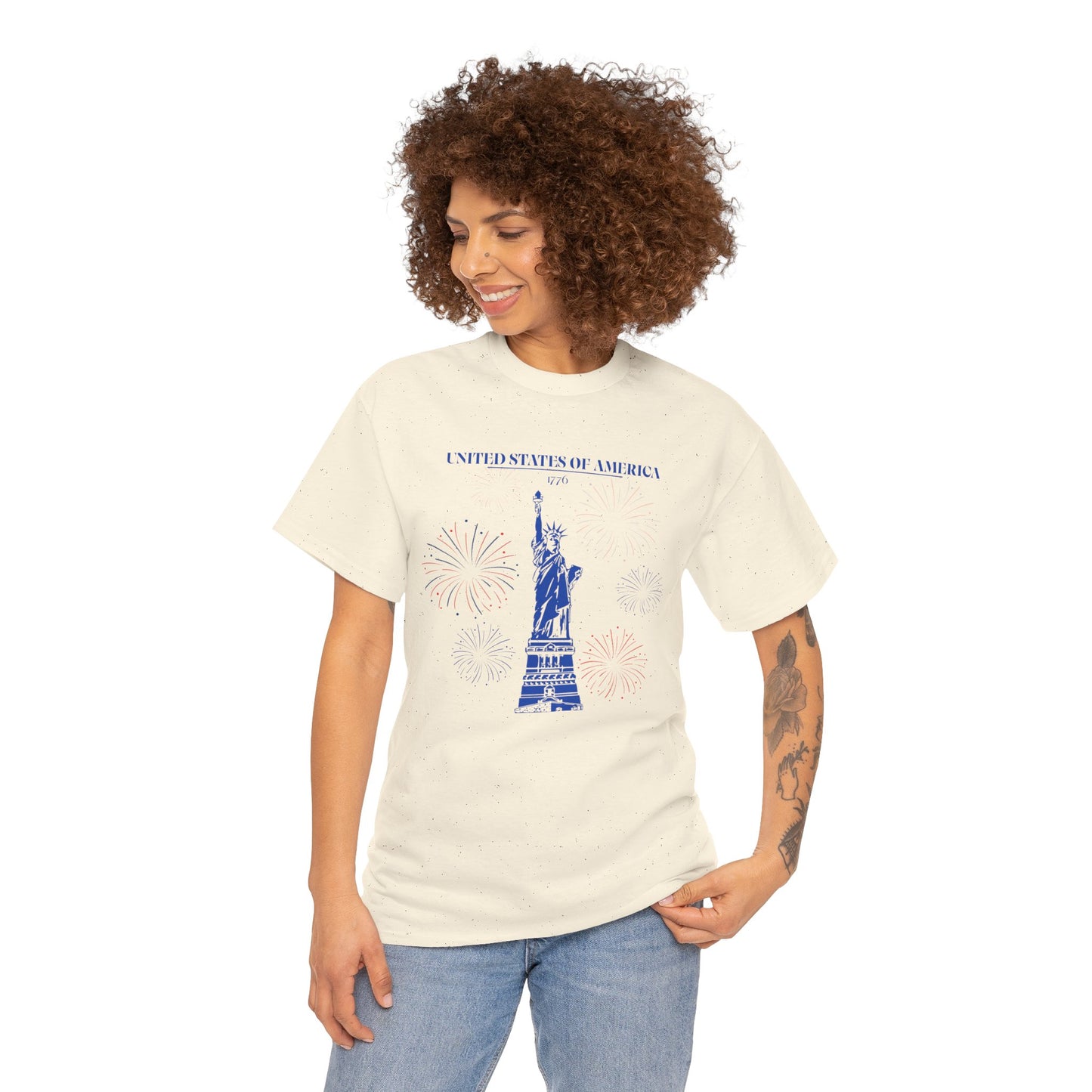 Unisex Statue of Liberty Cotton T-Shirt