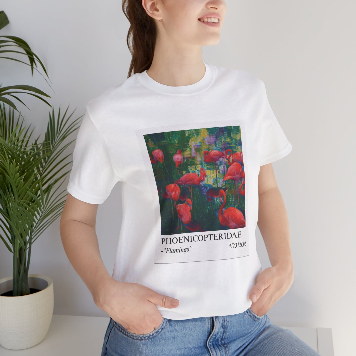 Flamingo Art Tee - Unisex Short Sleeve Cotton Shirt