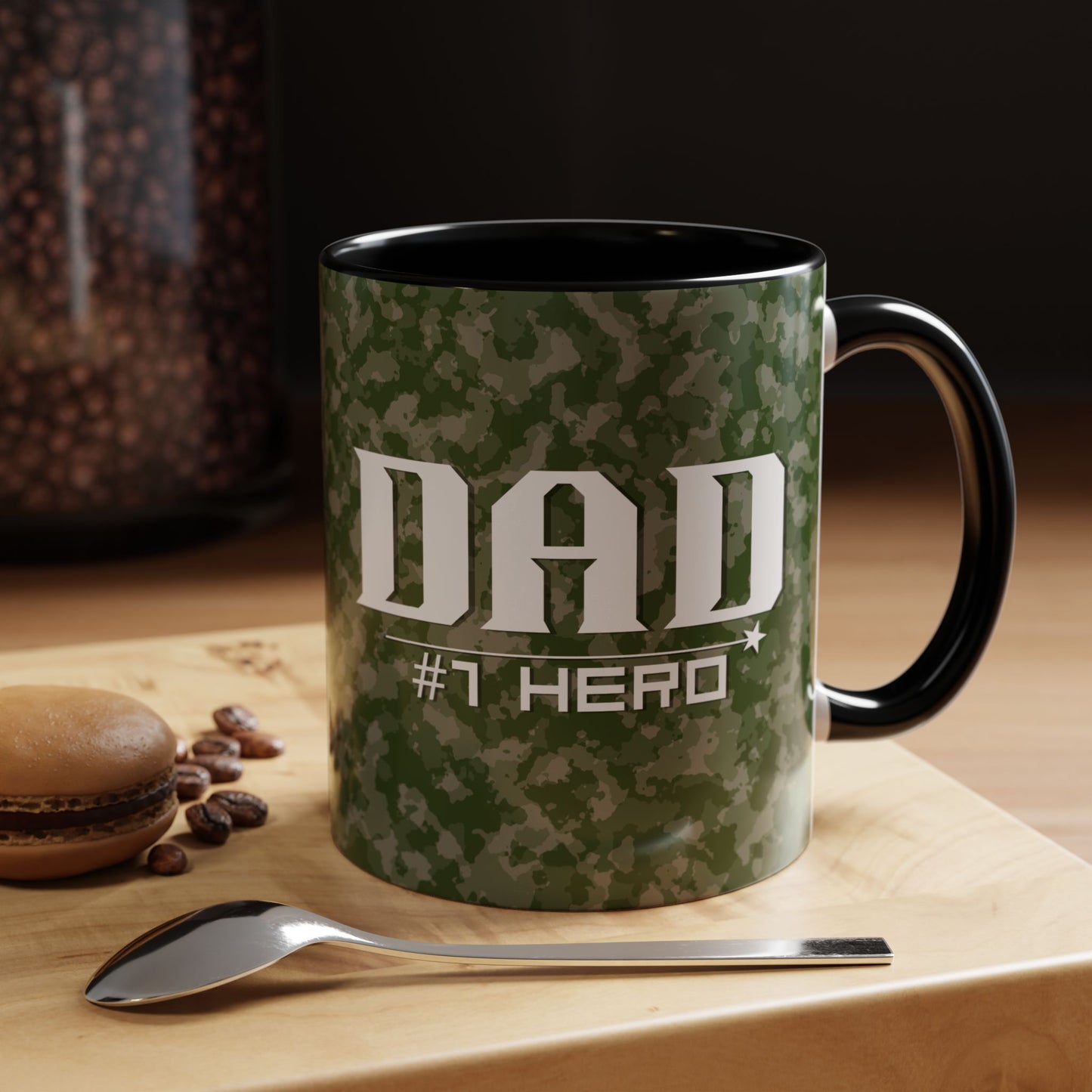 Dad #1 Hero Camo Accent Coffee Mug
