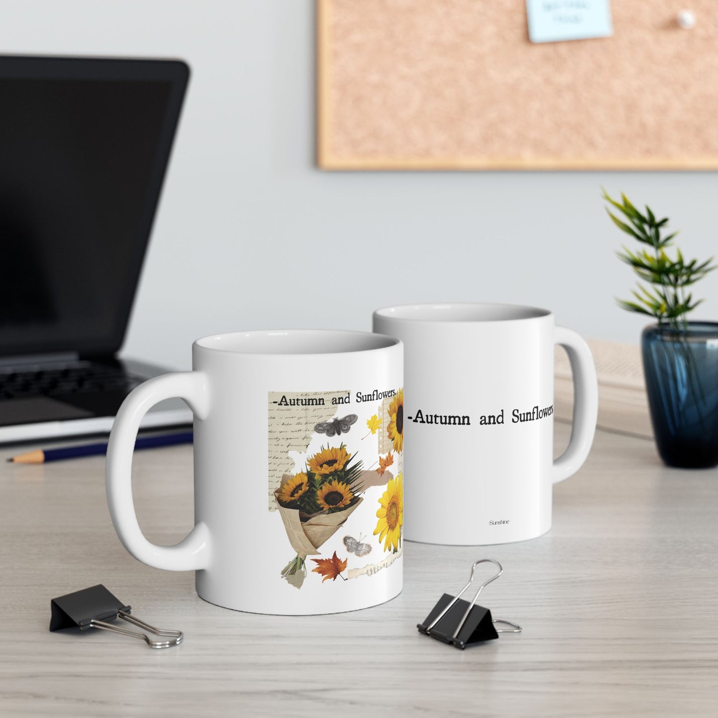 Autumn & Sunflowers Ceramic Mug