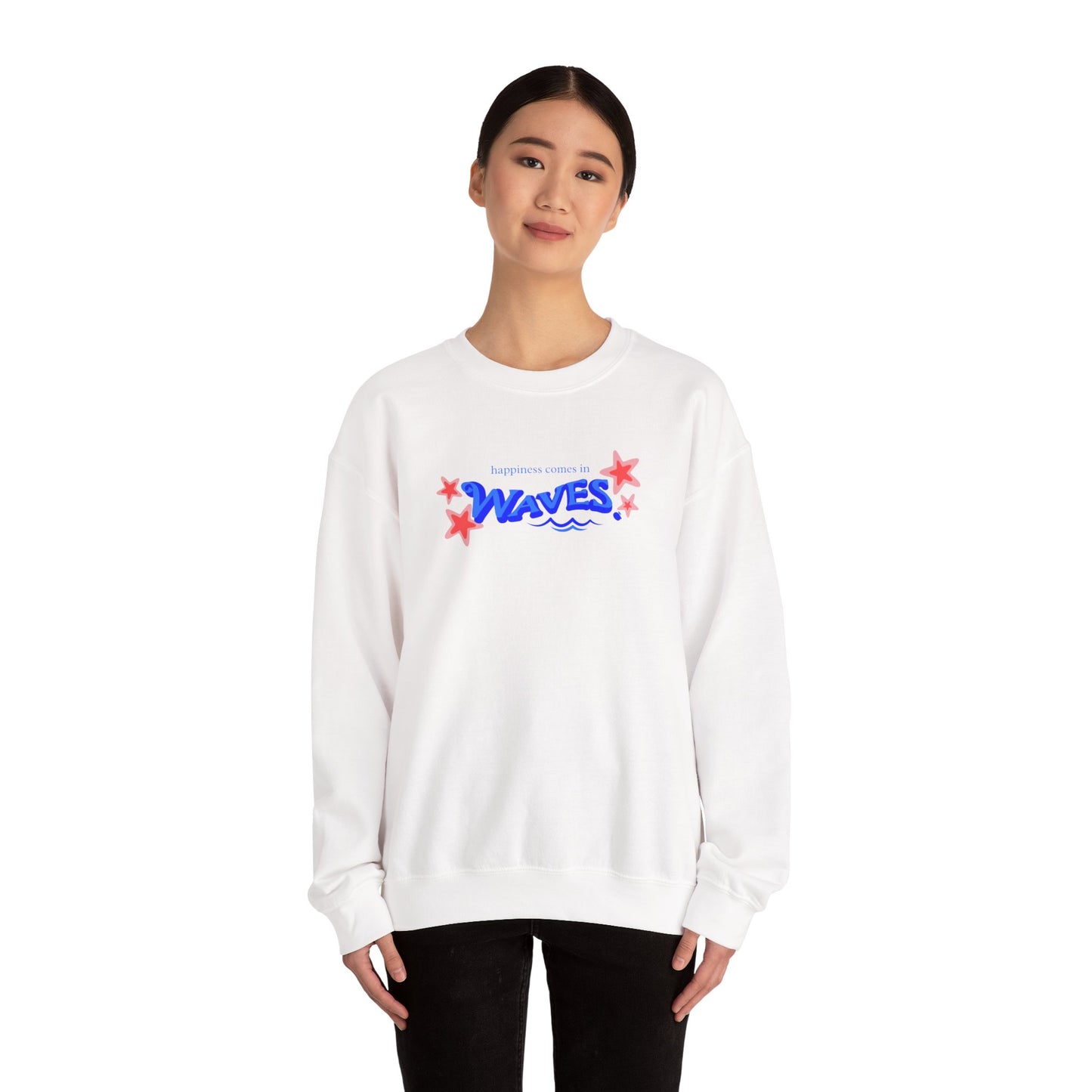 Sudadera informal con diseño de ondas relajantes