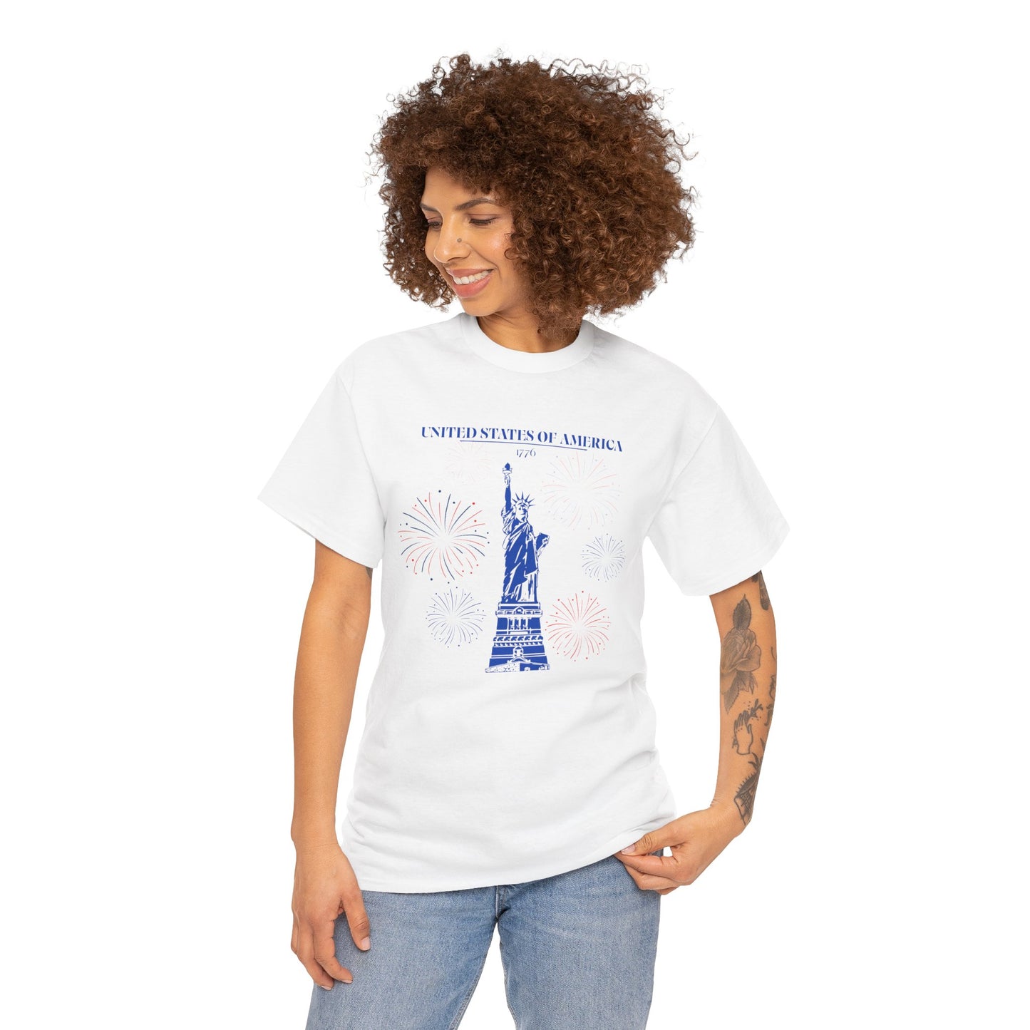 Unisex Statue of Liberty Cotton T-Shirt