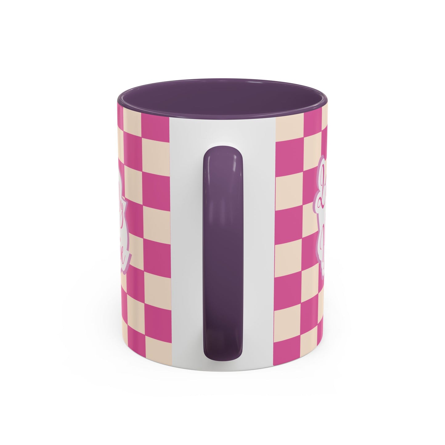 Taza de café con detalles a cuadros "Love My Bestie"