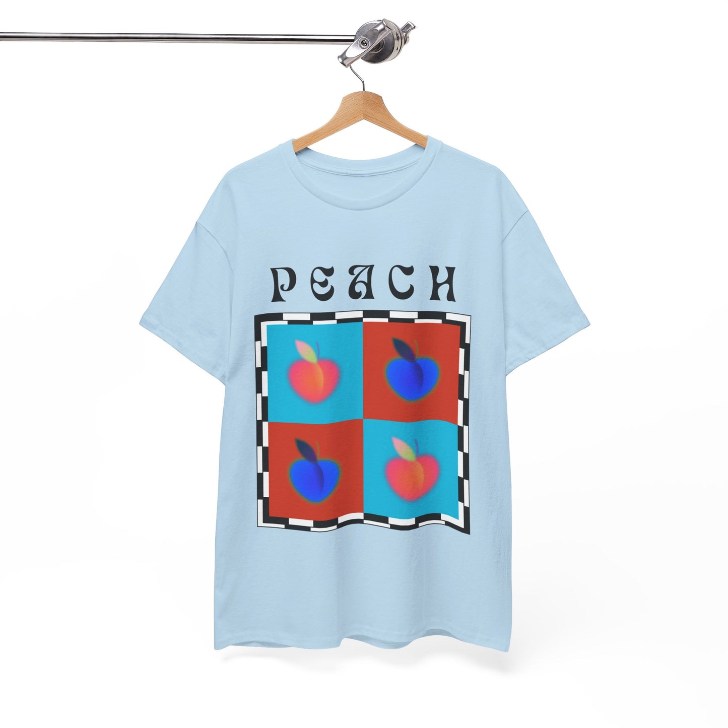 Camiseta de ajedrez de melocotón, edición de frutas