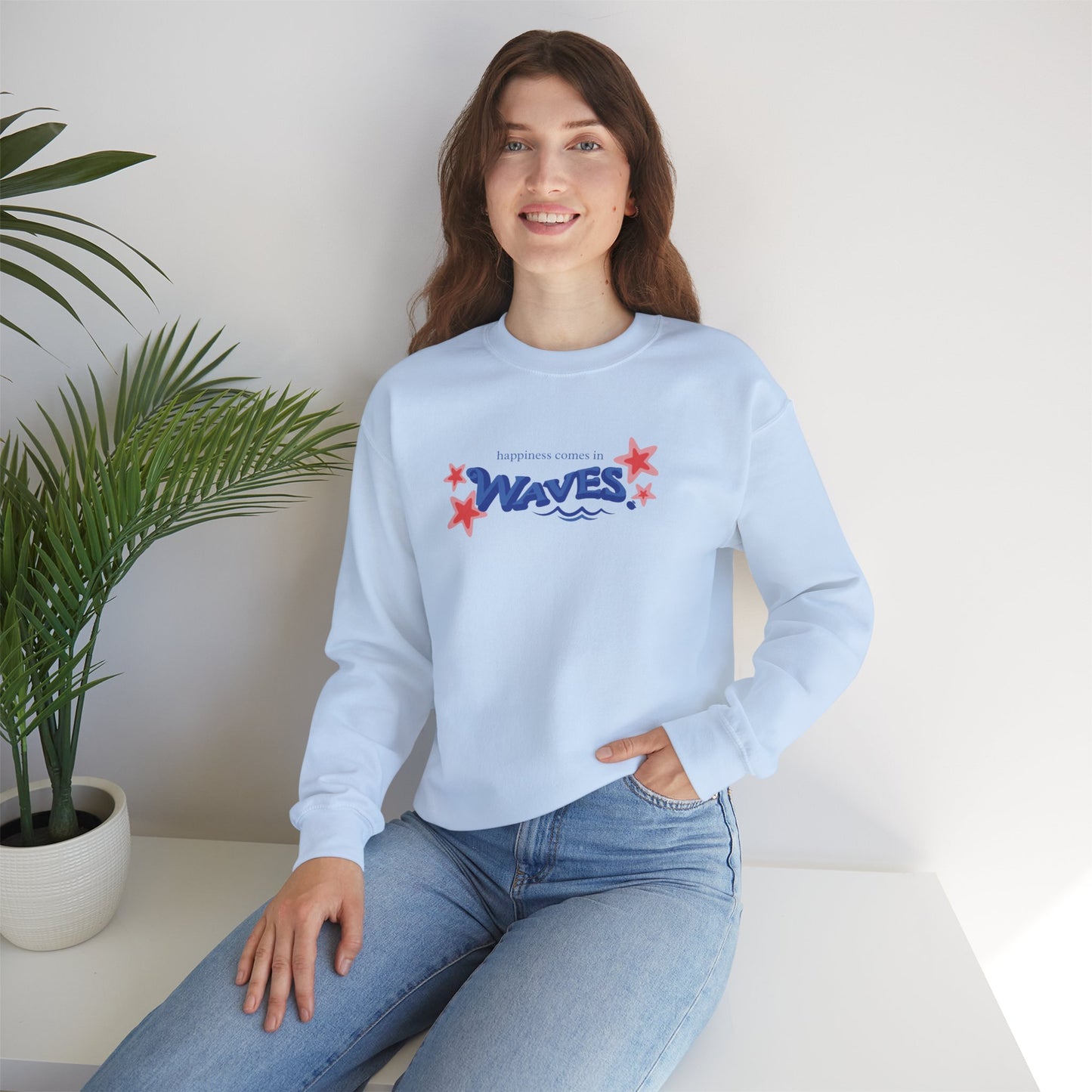 Sudadera informal con diseño de ondas relajantes 