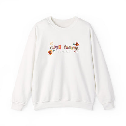 "Give Thanks" Fall Thanksgiving Sweater