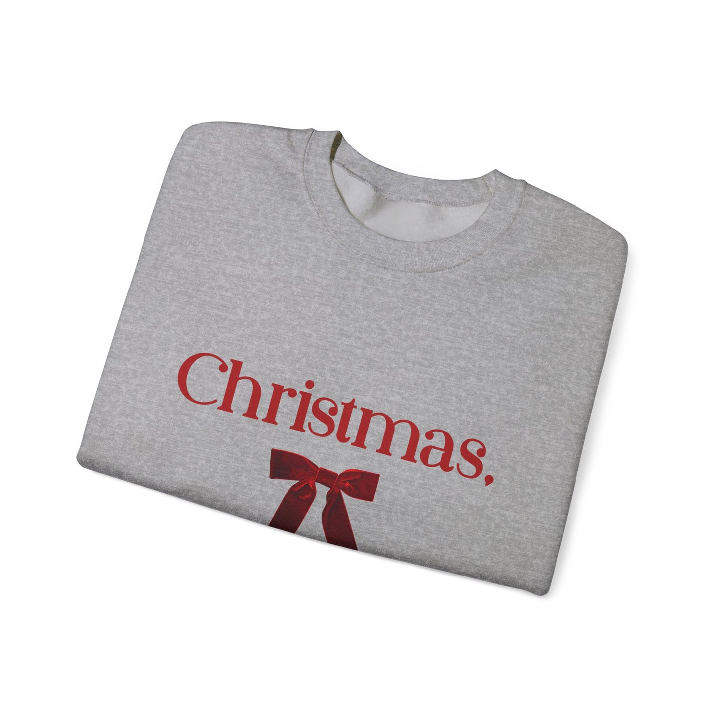 Christmas Red Ribbon Holiday Pullover