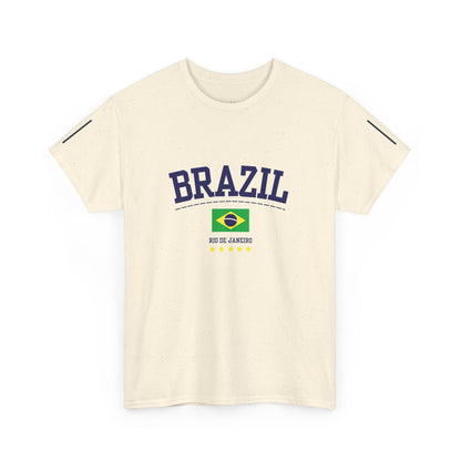 Camiseta casual de algodón vintage brasileña 