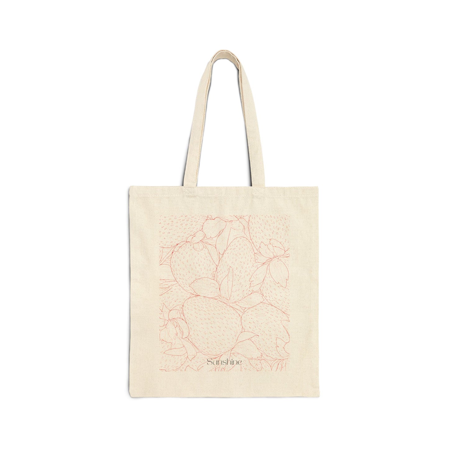 Bolsa de lona de algodón con diseño vintage de fresas