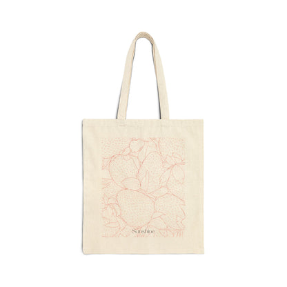 Bolsa de lona de algodón con diseño vintage de fresas