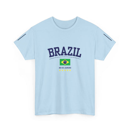 Camiseta casual de algodón vintage brasileña 