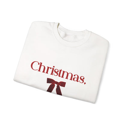 Christmas Red Ribbon Holiday Pullover