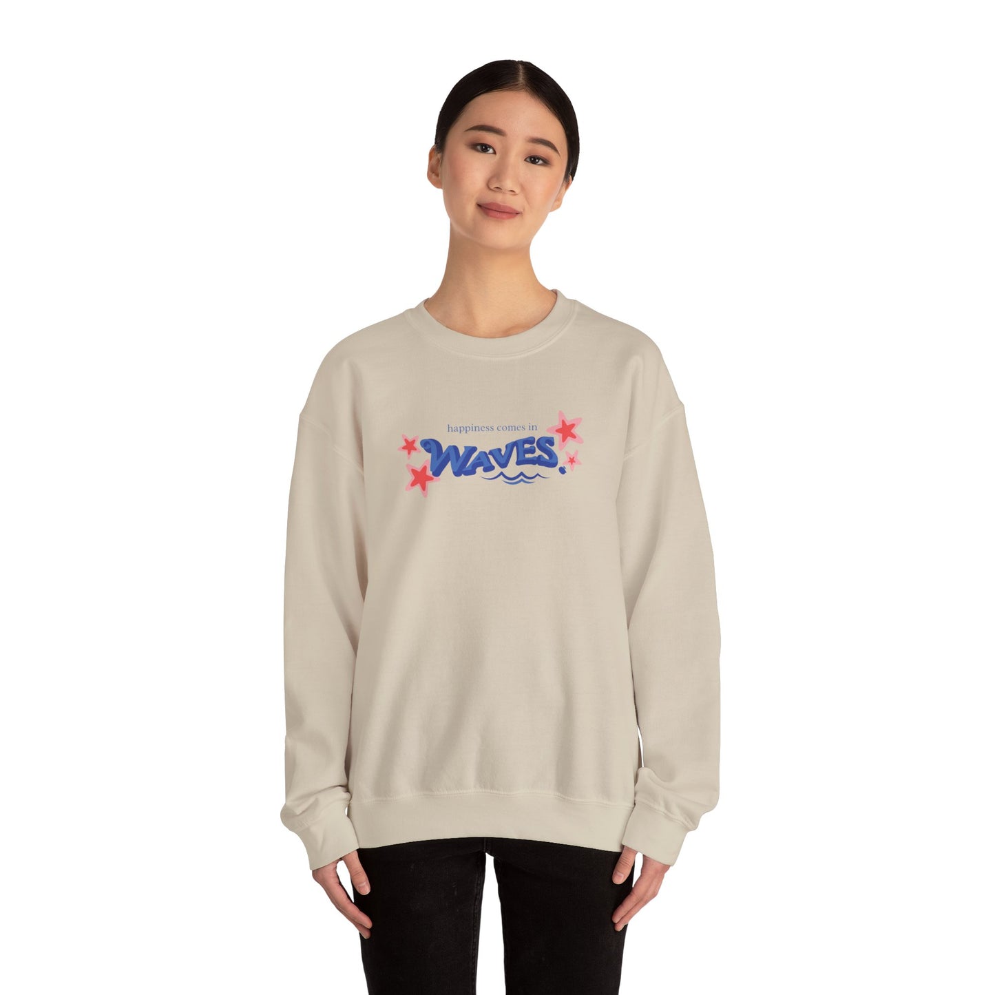 Sudadera informal con diseño de ondas relajantes 