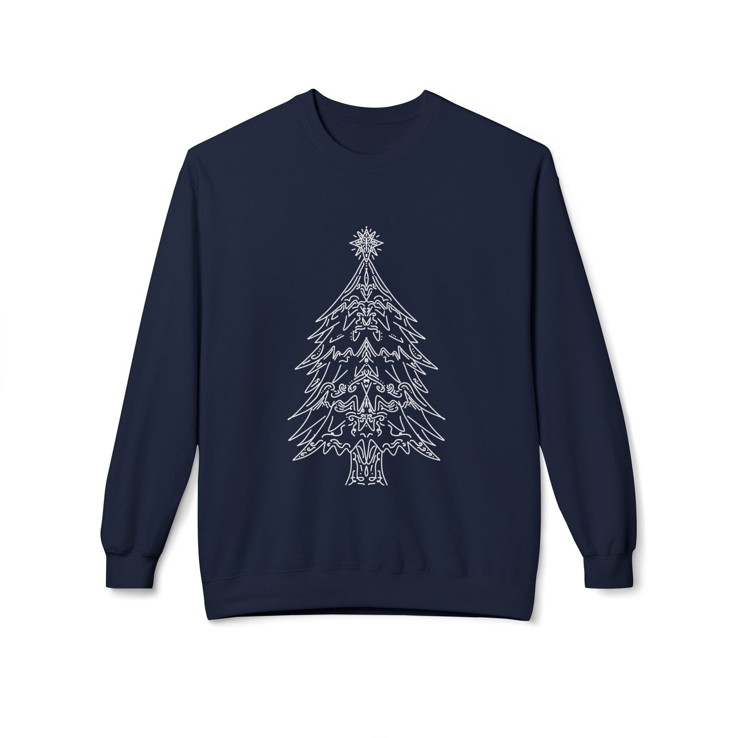 Christmas Tree Fleece Crewneck Sweatshirt