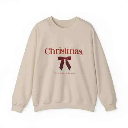 Christmas Red Ribbon Holiday Pullover
