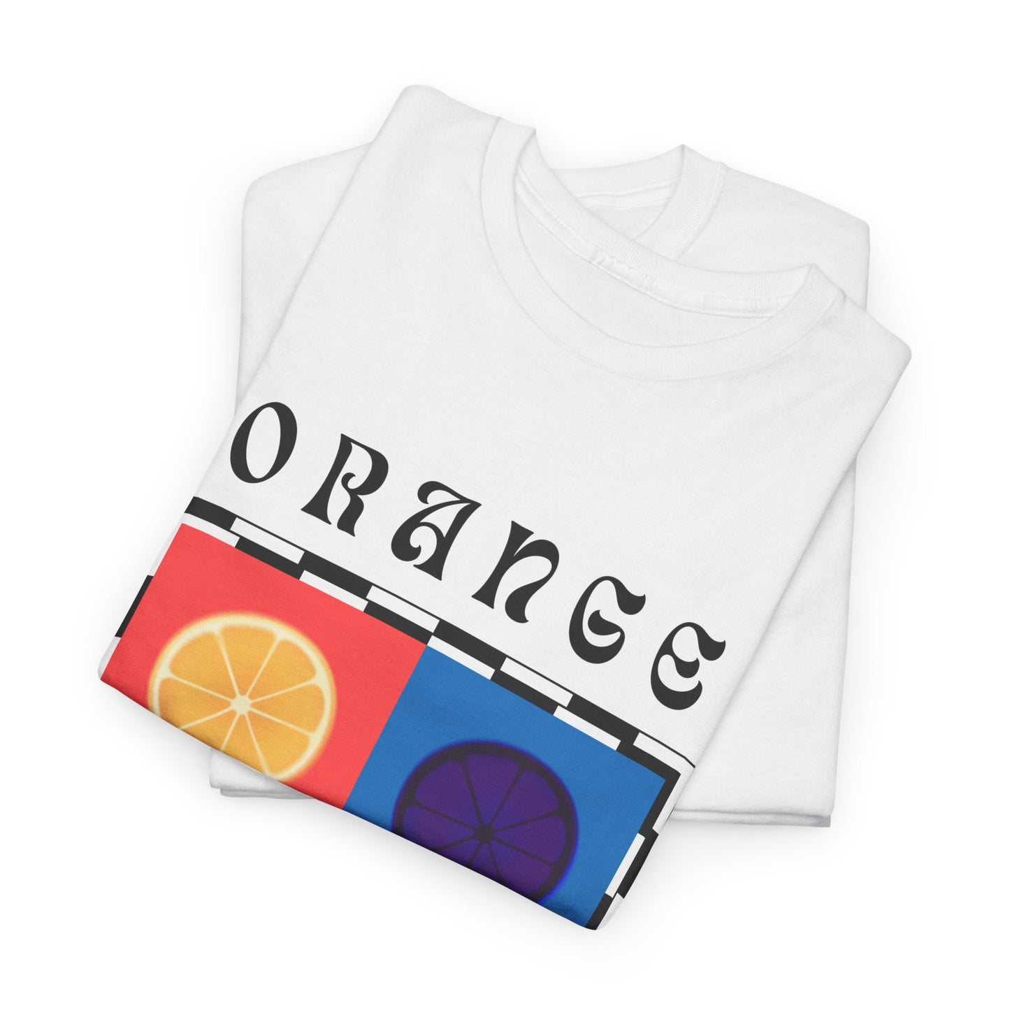 Camiseta de ajedrez naranja, edición frutas 