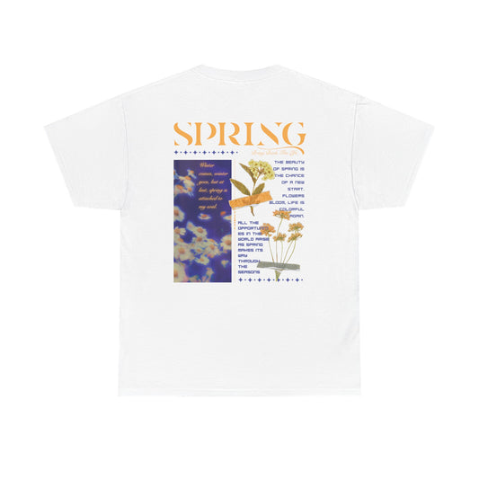 "SPRING" Floral Retro T-shirt