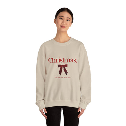 Christmas Red Ribbon Holiday Pullover