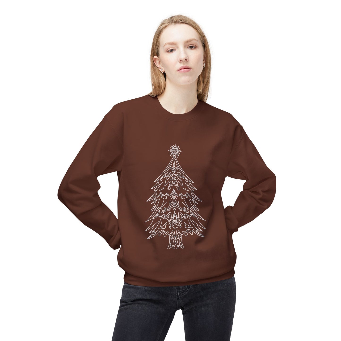 Christmas Tree Fleece Crewneck Sweatshirt