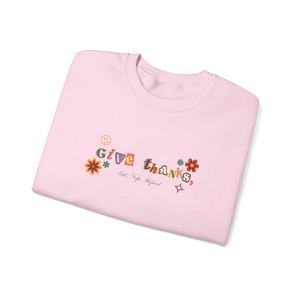 "Give Thanks" Fall Thanksgiving Sweater