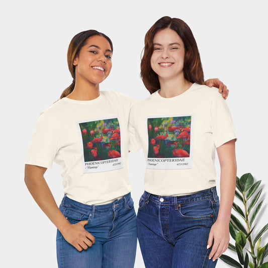 Flamingo Art Tee - Unisex Short Sleeve Cotton Shirt