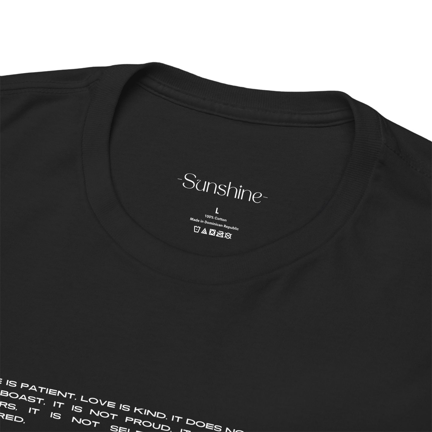 "Love is Patient, Love is Kind" Inspirational Unisex Cotton Shirt