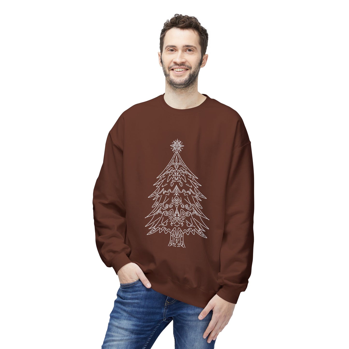 Christmas Tree Fleece Crewneck Sweatshirt
