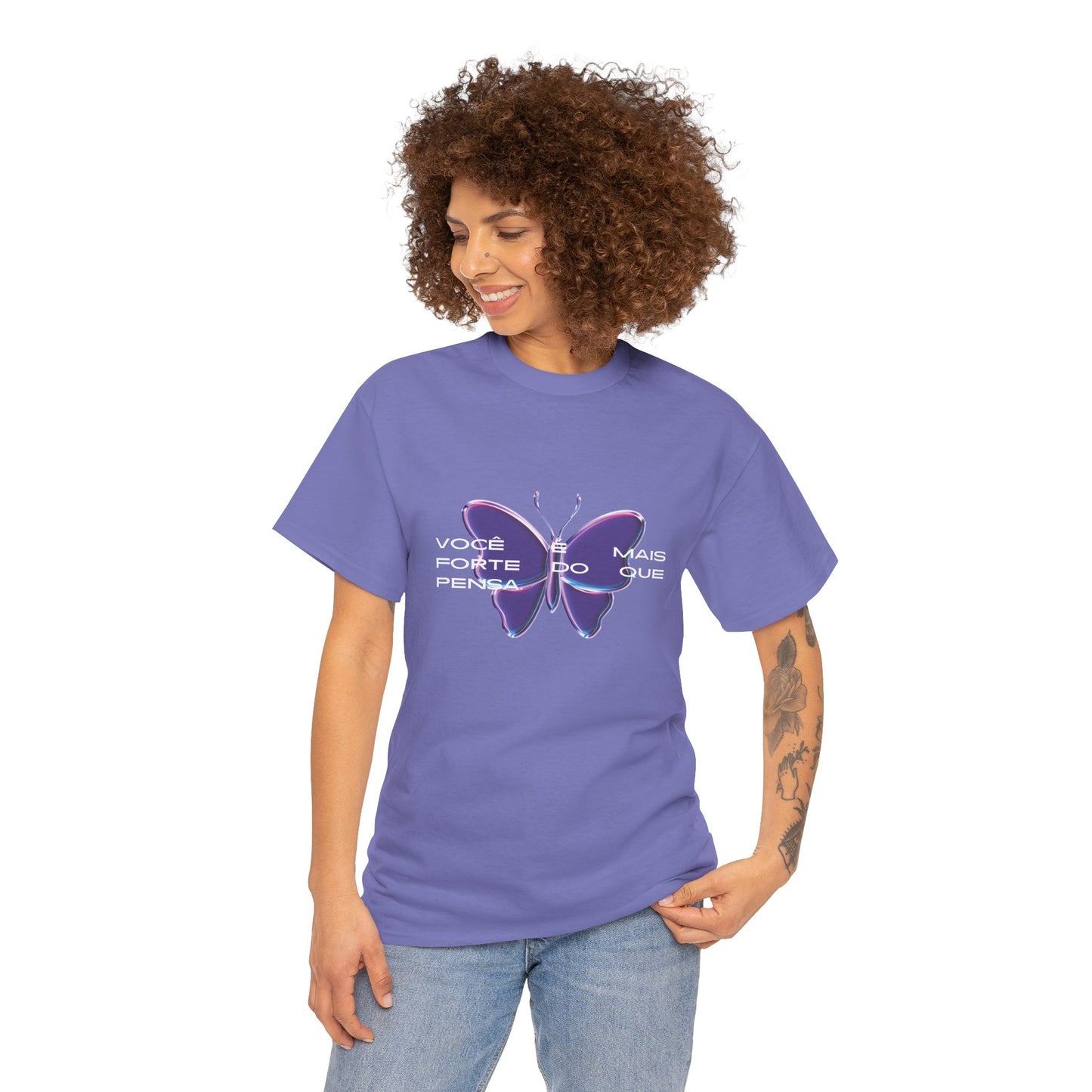 Stronger Than You Think, Motivational Phrase Cotton T-shirt