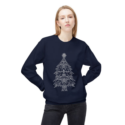 Christmas Tree Fleece Crewneck Sweatshirt
