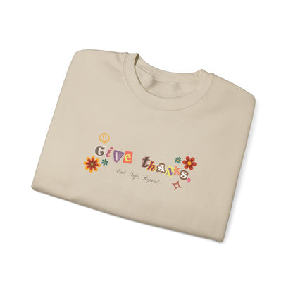 "Give Thanks" Fall Thanksgiving Sweater