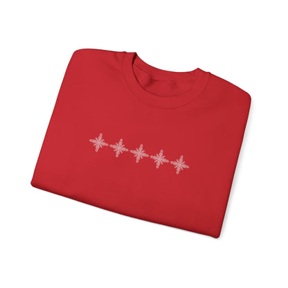 Sudadera de cuello redondo con diseño de copo de nieve
