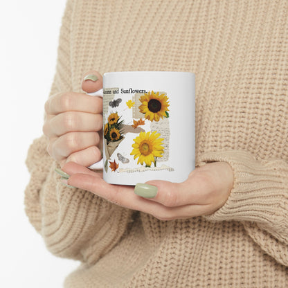 Taza de cerámica Otoño y Girasoles 